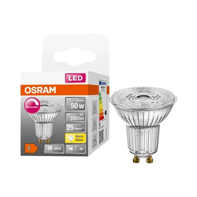 LED-lamp PAR16 50 DIM 4,5W GU10, OSRAM, 1 tk