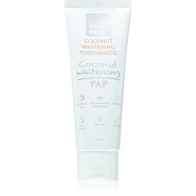 White Pearl PAP Coconut Whitening Valgendav hambapasta 75 ml