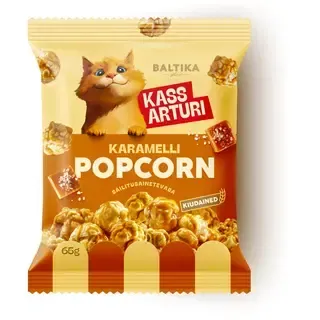Baltika Kass Arturi Karamelli popkorn 65g