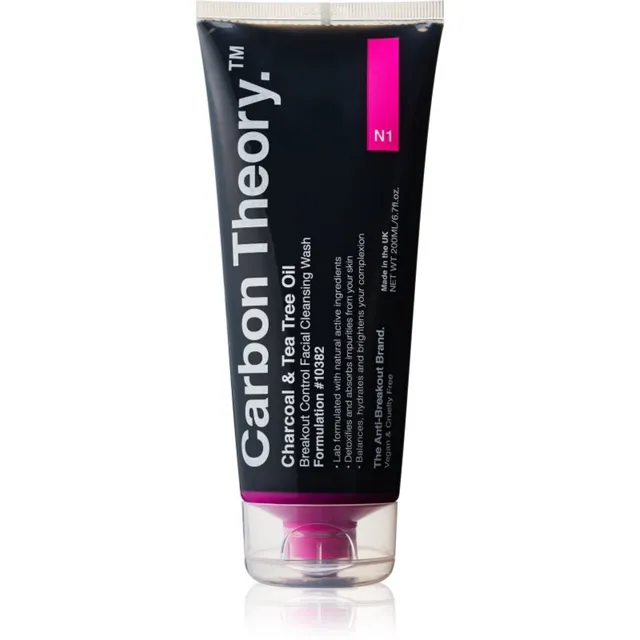 Carbon Theory Charcoal & Tea Tree Oil Sügavpuhastav geel aktiivsöega 200 ml