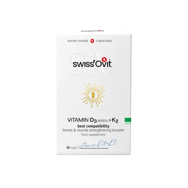 Swissovit vitamiin D3 kapslid 4000IU+K2 N30