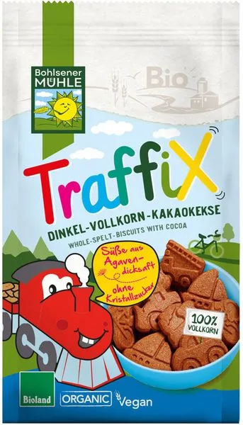 Täistera speltaküpsised kakaoga TRAFFIX, ökoloogilised