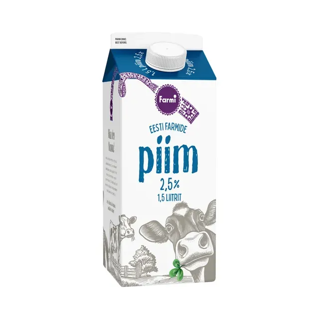 Farmi piim 2,5%, 1,5l