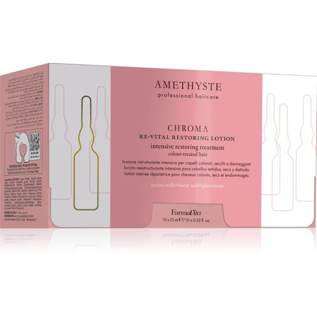 FarmaVita Amethyste Chroma Noorendav ja siidine hooldus värvitud juustele 10x10 ml