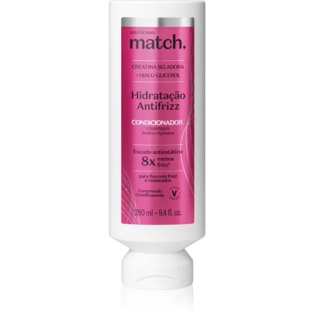 oBoticário Match. Anti-Frizz Niisutav palsam käharate juuste hoolduseks 280 ml