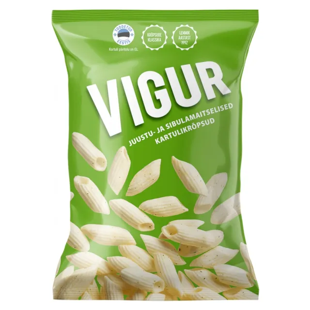 Vigur juustu- ja sibulamaitselised 90g