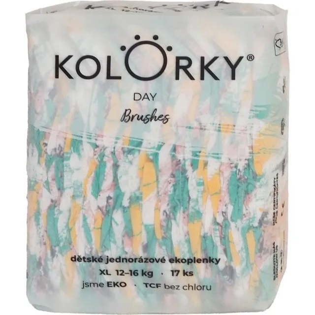 Kolorky Day Brushes ühekordselt kasutatavad ökomähkmed suurus XL 12-16 Kg 17 tk