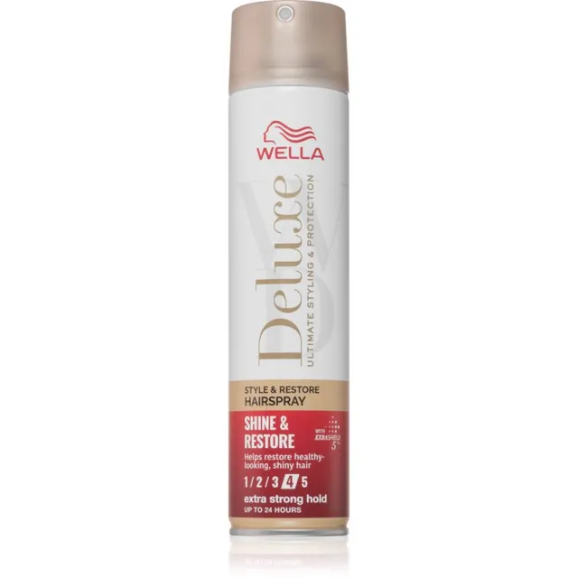 Wella Deluxe Shine & Restore Juukselakk - tugev hoidvus volüümi andva efektiga 250 ml
