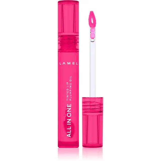 LAMEL All in One Lip Tinted Plumping Oil Toonitud huuleõli maksimaalse kohevuse jaoks № 404 Berry Ice 3 ml