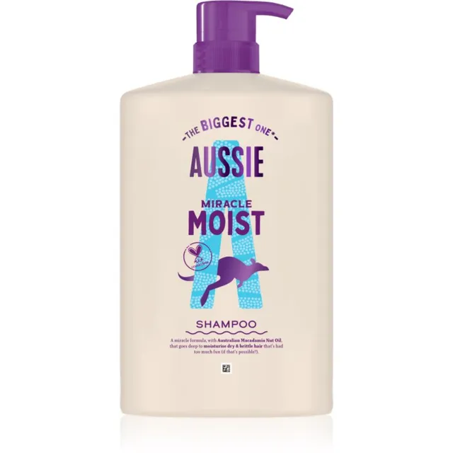 Aussie Miracle Moist Niisutav šampoon kuivadeleja kahjustatud juustele 1000 ml