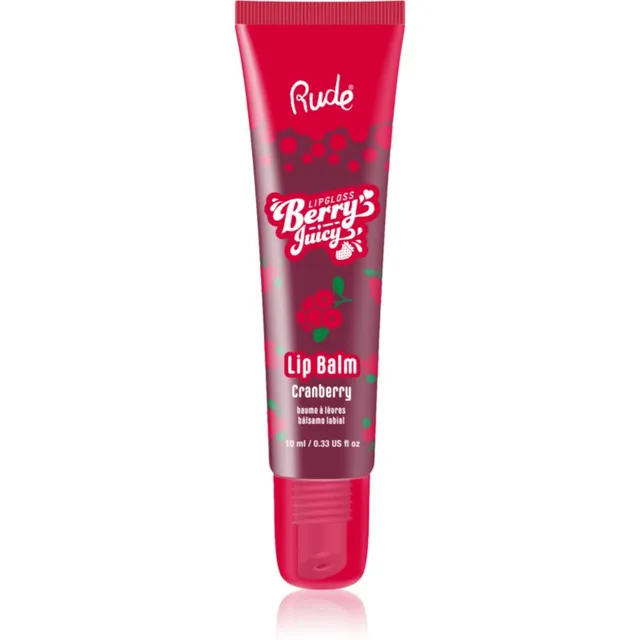 Rude Cosmetics Berry Juicy Niisutav huulepalsam varjund Cranberry 10 ml