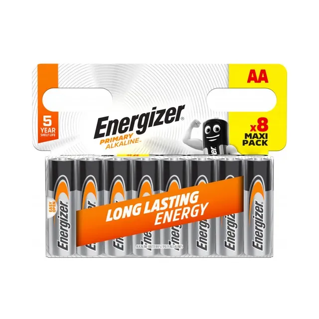 Patarei Primary Alkaline AA, ENERGIZER, 8 tk