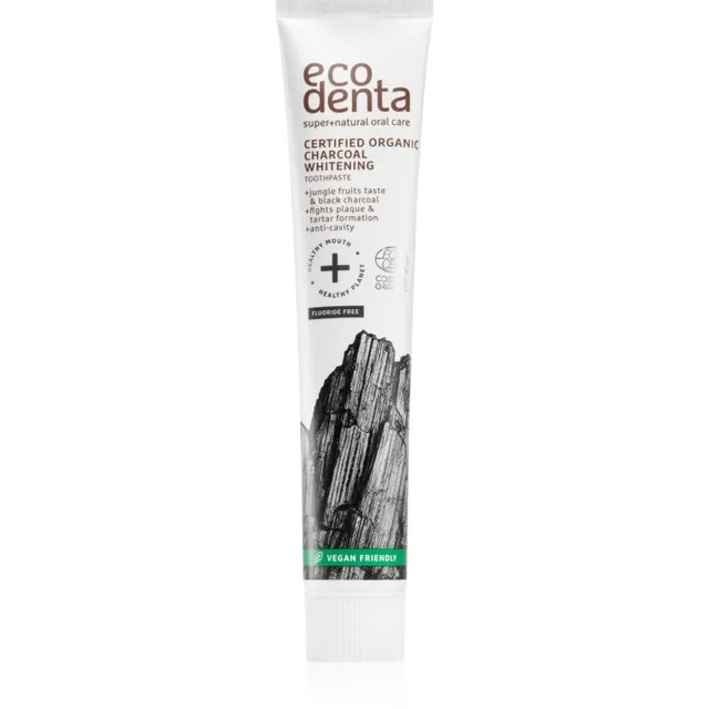 Ecodenta Certified Organic Charcoal whitening Valgendav hambapasta aktiivsöega 75 ml