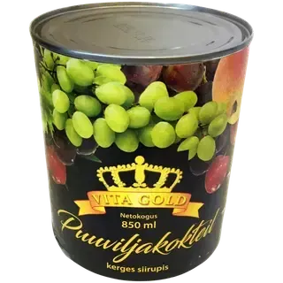 Puuviljakonserv, VITA GOLD, 820 g (bruto)