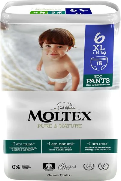 Püksmähkmed XL (+14 kg), ökoloogilised