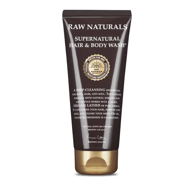 Raw Naturals 3 in 1 dušigeel ja šampoon kehale ning juustele 200 ml