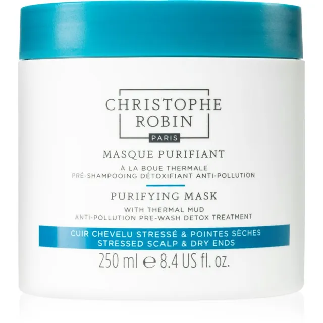 Christophe Robin Purifying Purifying Mask Puhastav mask õhusaastega kokku puutuvatele juustele 250 ml