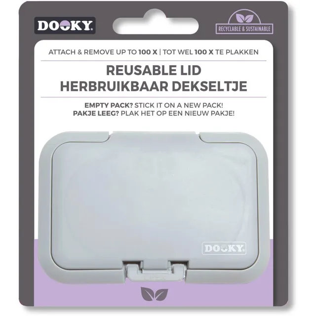 Dooky Reusable Lid Grey Card niiskete salvrätikute karbi sulgur 1 tk