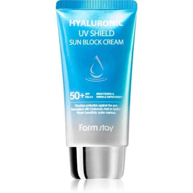 Farmstay Hyaluronic UV Shield Sun Block Cream Kaitsev näokreem hüaluroonhappega SPF 50+ 70 g