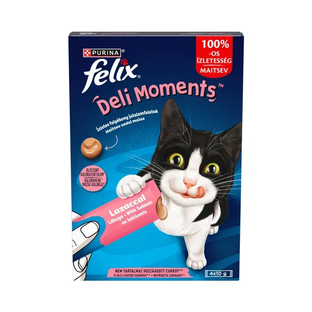 Täiendsööt. Kassimaius FELIX Deli Moments lõhe 4x10g, FELIX,