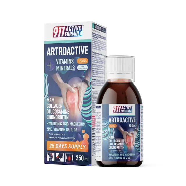 911 Active Formula Artroactive vitamiinid & mineraalid lahus 250 ml
