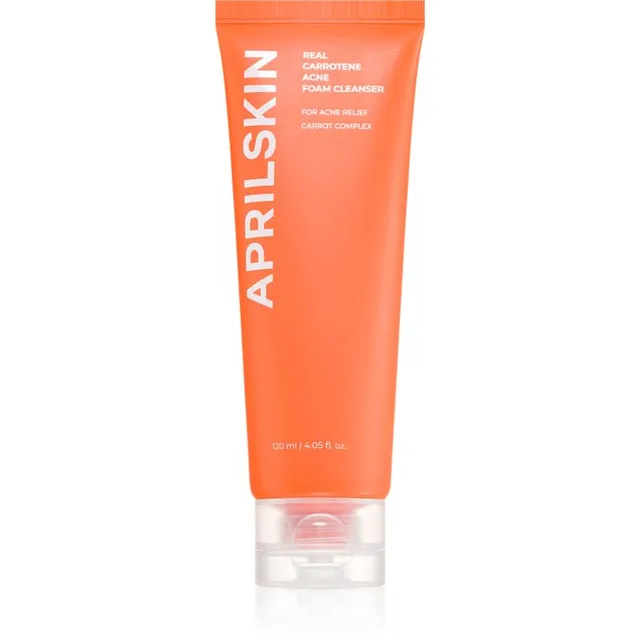 APRILSKIN Real Carrotene Acne Foam Cleanser Sügavpuhastav vaht aknenahale 120 ml