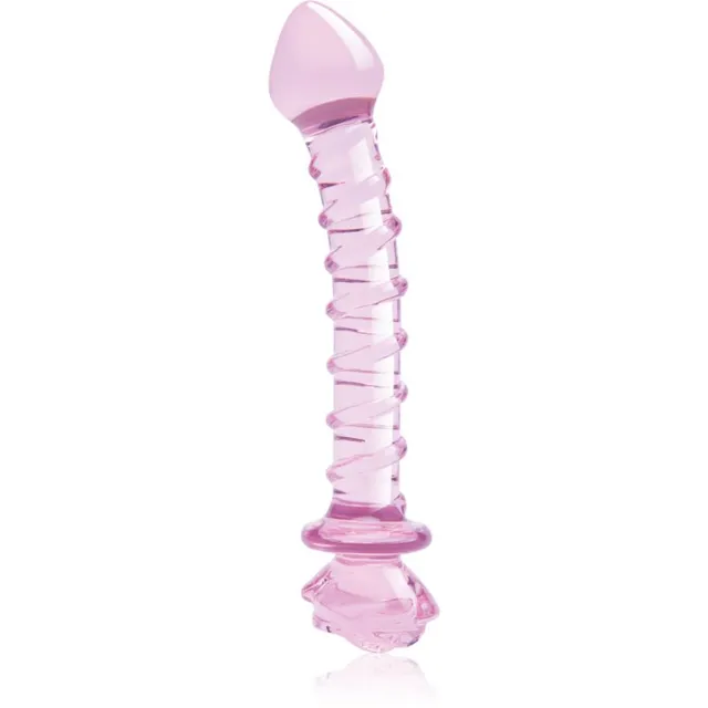 Dream Toys Glaze Glass 9" Rosebud Spiral G-spot Dildo 22.5 cm