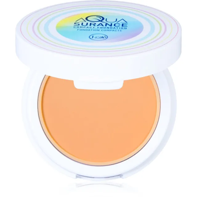 J.Cat Beauty Aquasurance Kompaktne puuder-jumestuskreem keskmisest täieliku katvuseni varjund 102A Light Beige 9 g