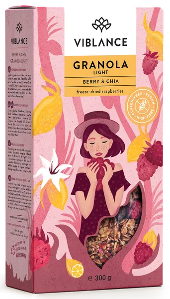 Krõbe müsli vaarikate ja chia seemnetega