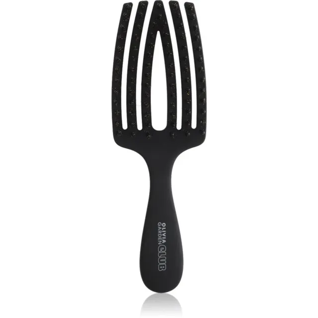 Olivia Garden Club The Nomad Detangling&Shine Fingerbrush​ Lame hari juustele Black 1 tk