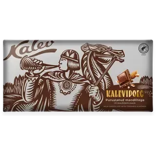 Kalevipoeg piimašokolaad purustatud mandlitega, KALEV, 270 g